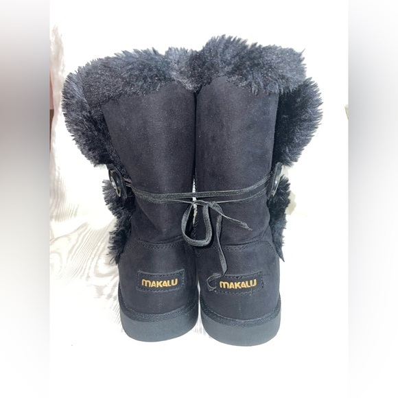 Makalu Women’s Black Winter Boots Size 8.5 - Picture 3 of 8